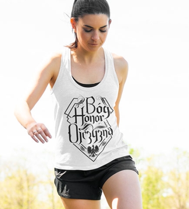 Damski tank-top B-H-O NAPIS CZARNY